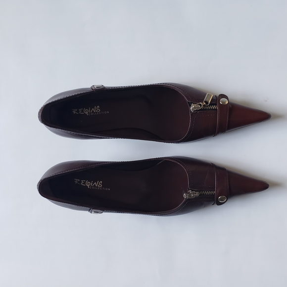 Kitten heel brown pumps - Picture 1 of 7